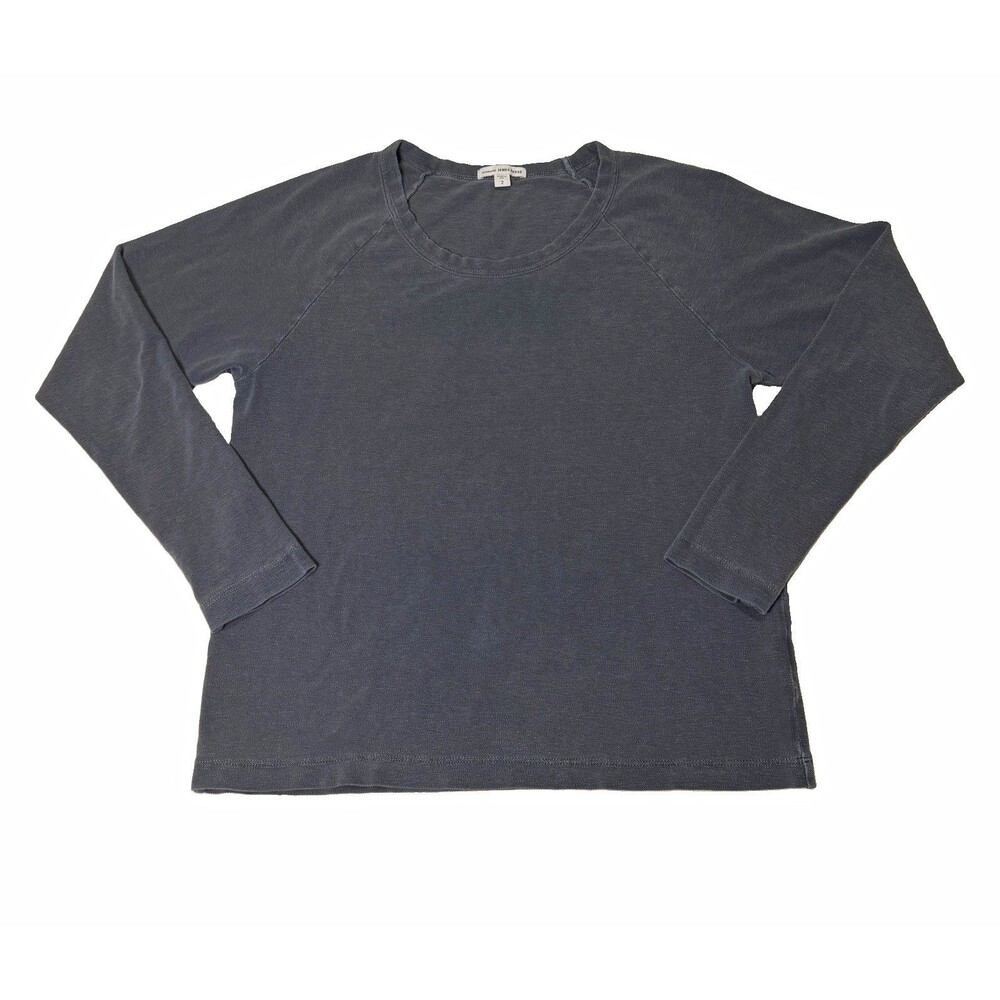 James Perse Women's 2 Vintage French Terry Raglan Long Sleeve Pullover Crewneck